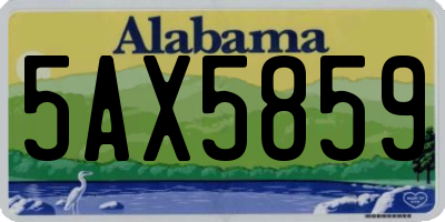 AL license plate 5AX5859