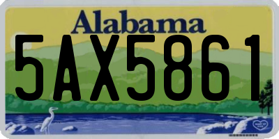 AL license plate 5AX5861