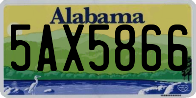 AL license plate 5AX5866