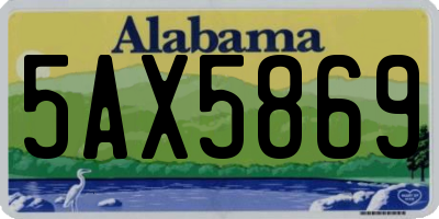 AL license plate 5AX5869