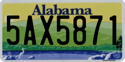 AL license plate 5AX5871