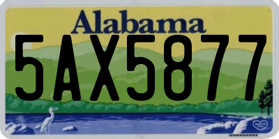 AL license plate 5AX5877