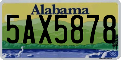 AL license plate 5AX5878