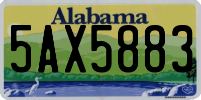 AL license plate 5AX5883