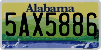 AL license plate 5AX5886