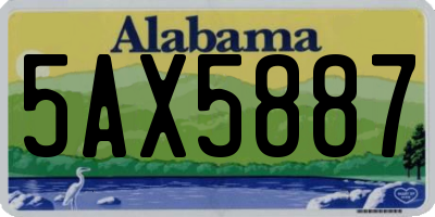AL license plate 5AX5887