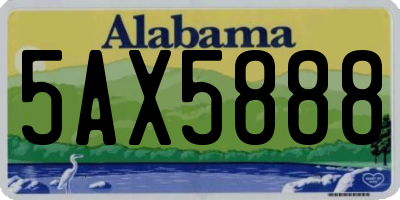 AL license plate 5AX5888