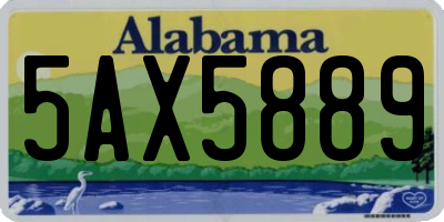 AL license plate 5AX5889