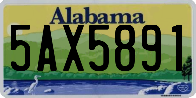 AL license plate 5AX5891