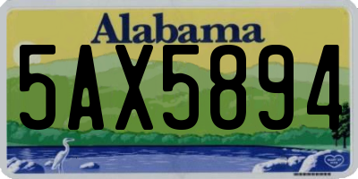 AL license plate 5AX5894