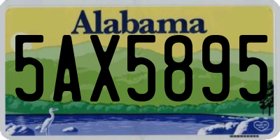 AL license plate 5AX5895