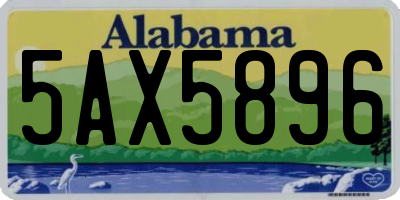 AL license plate 5AX5896