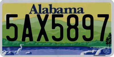 AL license plate 5AX5897