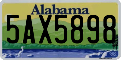 AL license plate 5AX5898