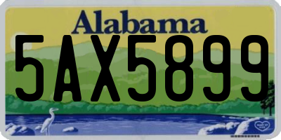 AL license plate 5AX5899