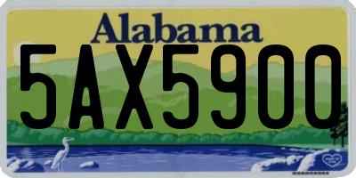 AL license plate 5AX5900