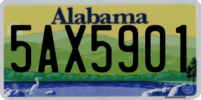AL license plate 5AX5901