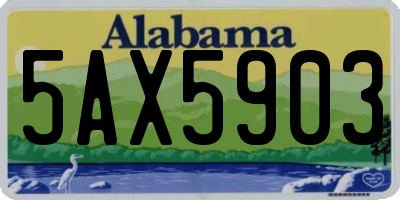 AL license plate 5AX5903
