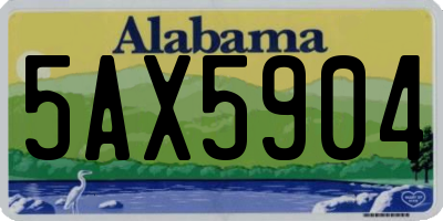 AL license plate 5AX5904