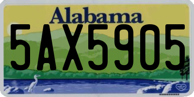 AL license plate 5AX5905
