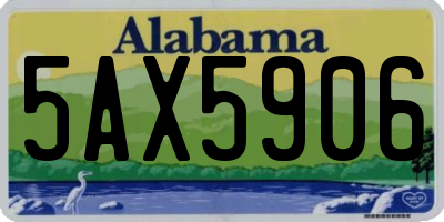 AL license plate 5AX5906