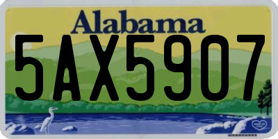 AL license plate 5AX5907