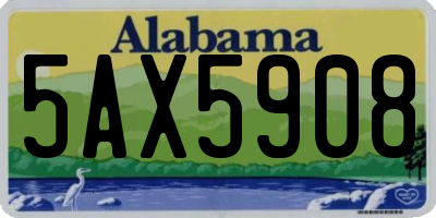 AL license plate 5AX5908