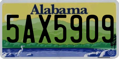 AL license plate 5AX5909