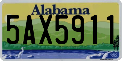 AL license plate 5AX5911