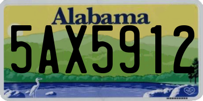 AL license plate 5AX5912