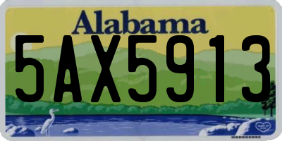 AL license plate 5AX5913