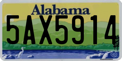 AL license plate 5AX5914
