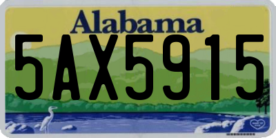 AL license plate 5AX5915