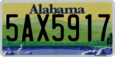 AL license plate 5AX5917