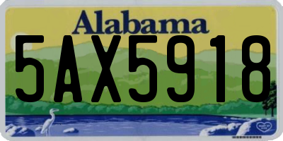 AL license plate 5AX5918
