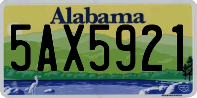 AL license plate 5AX5921