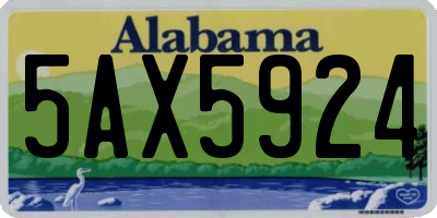 AL license plate 5AX5924