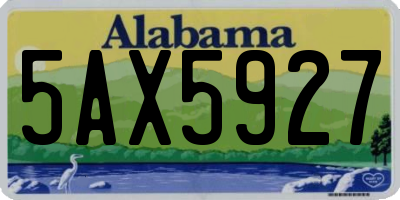 AL license plate 5AX5927