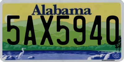AL license plate 5AX5940