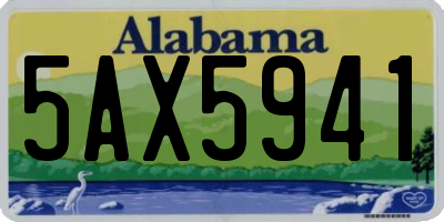 AL license plate 5AX5941