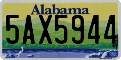 AL license plate 5AX5944