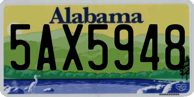 AL license plate 5AX5948