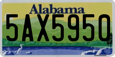 AL license plate 5AX5950