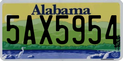 AL license plate 5AX5954