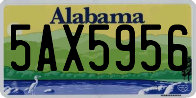 AL license plate 5AX5956