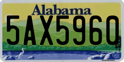 AL license plate 5AX5960