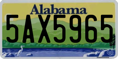 AL license plate 5AX5965