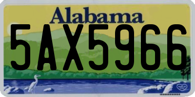 AL license plate 5AX5966