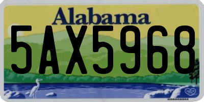 AL license plate 5AX5968