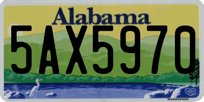 AL license plate 5AX5970